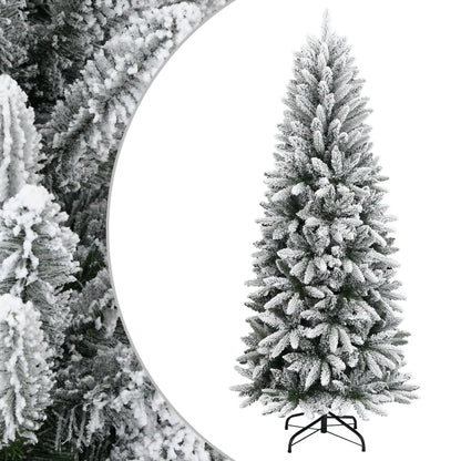 Albero di Natale Artificiale con Neve Floccata 180 cm PVC e PE