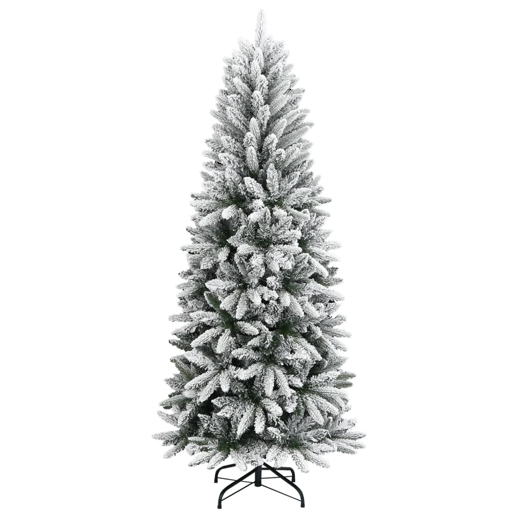 Albero di Natale Artificiale con Neve Floccata 180 cm PVC e PE