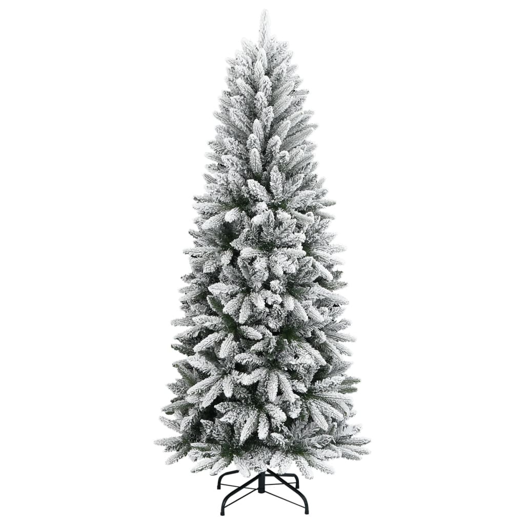 Albero di Natale Artificiale con Neve Floccata 210 cm PVC e PE - homemem39