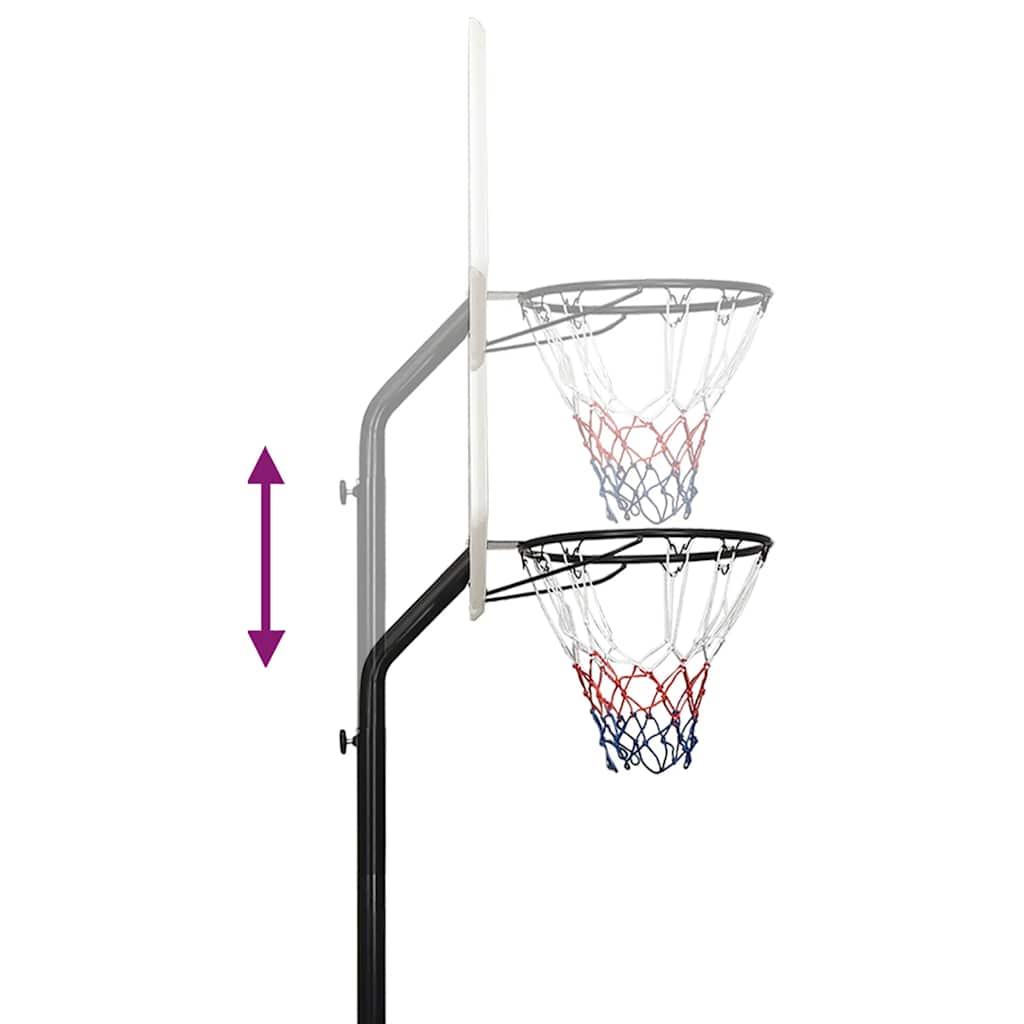 Supporto per Pallacanestro Bianco 237-307 cm Polietilene | homemem39
