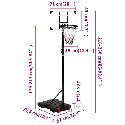 Supporto per Pallacanestro Trasparente 216-250 cm Policarbonato | homemem39