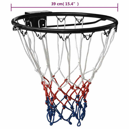 Canestro da Basket Nero 39 cm Acciaio | homemem39