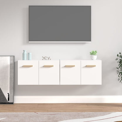 Mobili Parete 2 pz Bianco 60x36,5x35 cm Legno Multistrato | homemem39