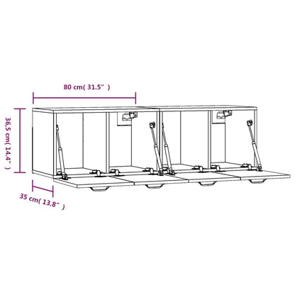 Mobili Parete 2 pz Rovere Sonoma 80x35x36,5cm Legno Multistrato | homemem39