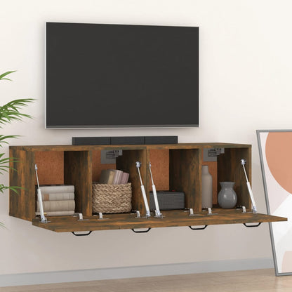 Mobili Parete 2 pz Rovere Fumo 80x35x36,5 cm Legno Multistrato | homemem39