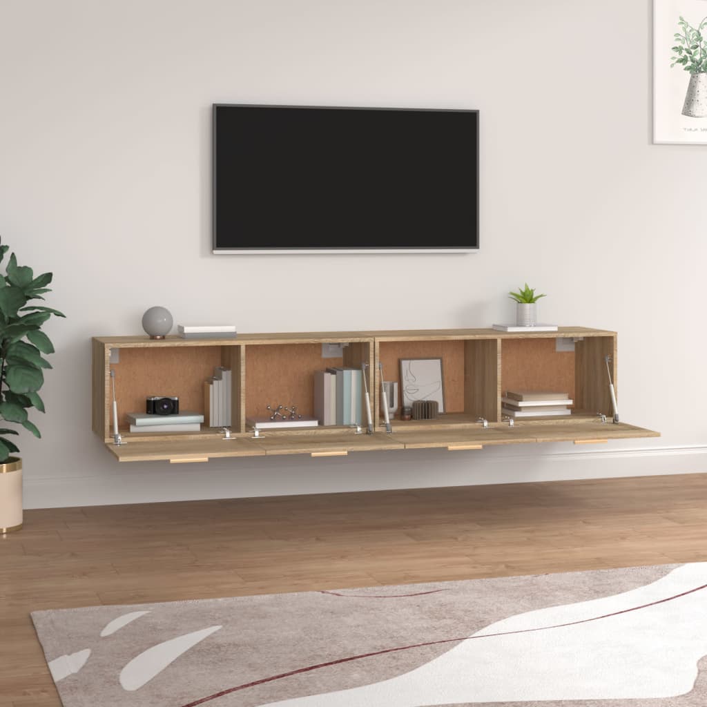 Mobili Parete 2 pz Rovere Sonoma 100x36,5x35 cm in Multistrato | homemem39