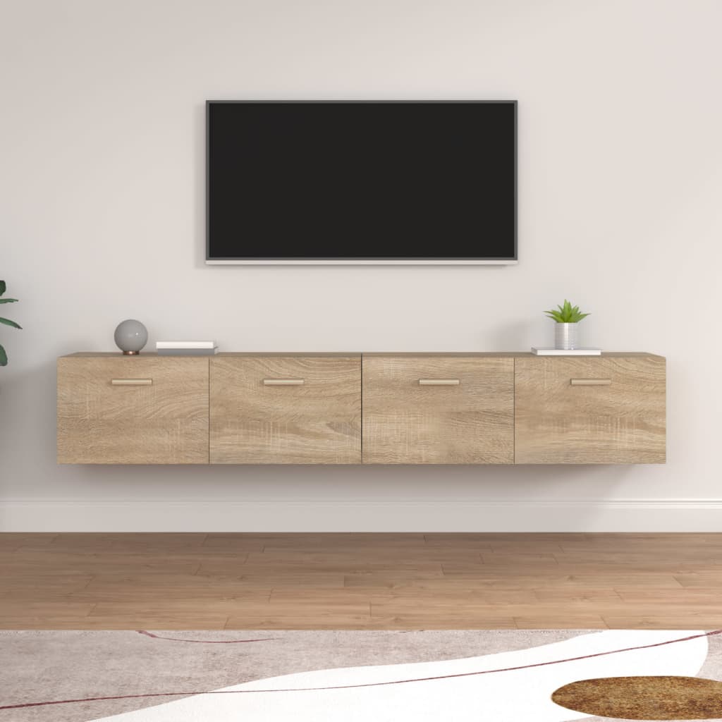 Mobili Parete 2 pz Rovere Sonoma 100x36,5x35 cm in Multistrato | homemem39