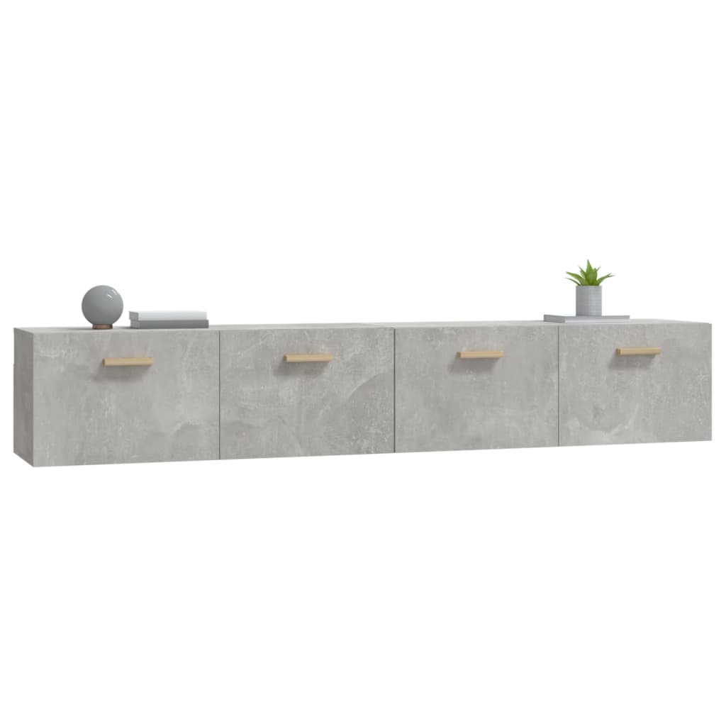 Mobili Parete 2 pz Grigio Cemento 100x36,5x35 cm in Multistrato | homemem39