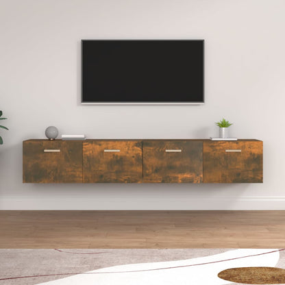 Mobili Parete 2 pz Rovere Fumo 100x36,5x35 cm Legno Multistrato | homemem39