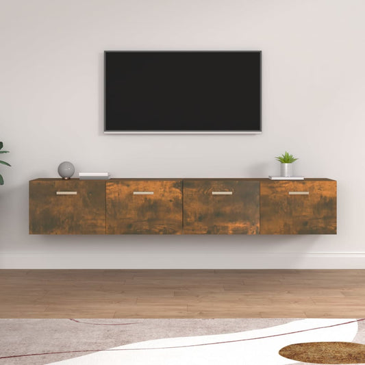 Mobili Parete 2 pz Rovere Fumo 100x36,5x35 cm Legno Multistrato | homemem39