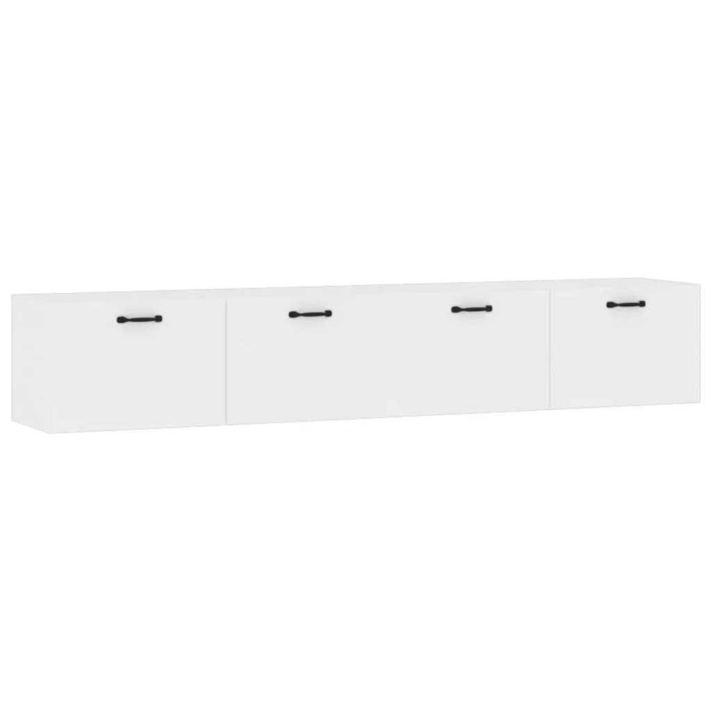 Mobili Parete 2 pz Bianco 100x36,5x35 cm in Legno Multistrato | homemem39