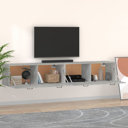 Mobili Parete 2 pz Grigio Cemento 100x36,5x35 cm in Multistrato | homemem39