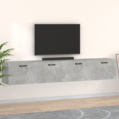 Mobili Parete 2 pz Grigio Cemento 100x36,5x35 cm in Multistrato | homemem39