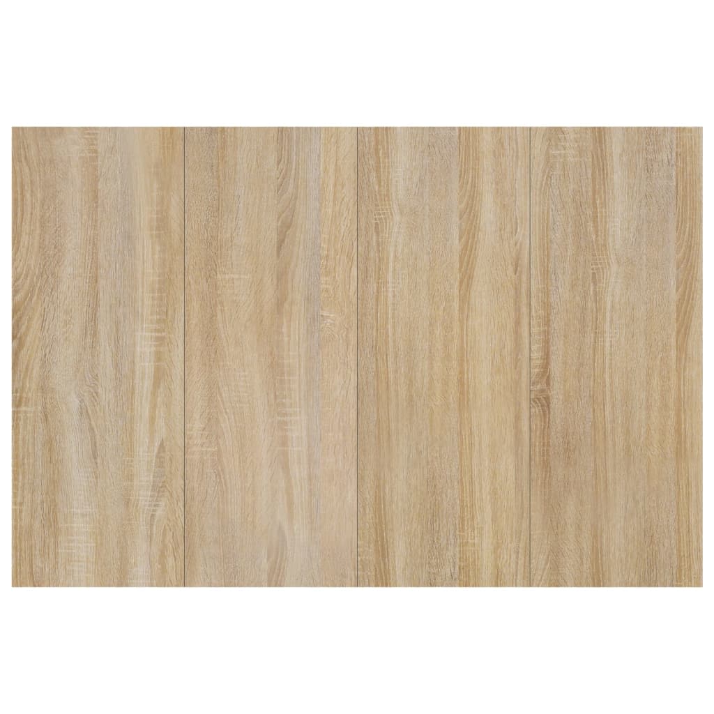 Testiera Letto con Comodini in Legno Multistrato Rovere Sonoma