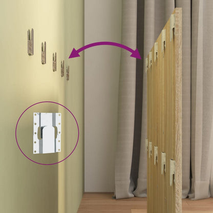 Testiera Letto con Comodini in Legno Multistrato Rovere Sonoma