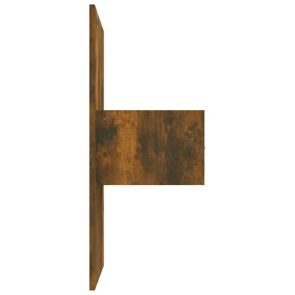 Testiera Letto con Comodini in Legno Multistrato Rovere Fumo - homemem39