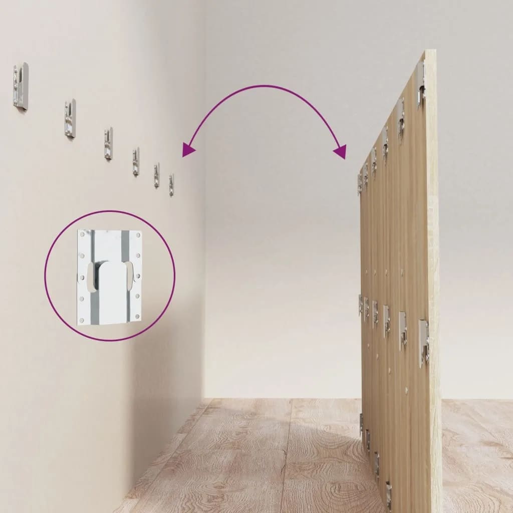 Testiera Letto con Comodini in Legno Multistrato Rovere Sonoma