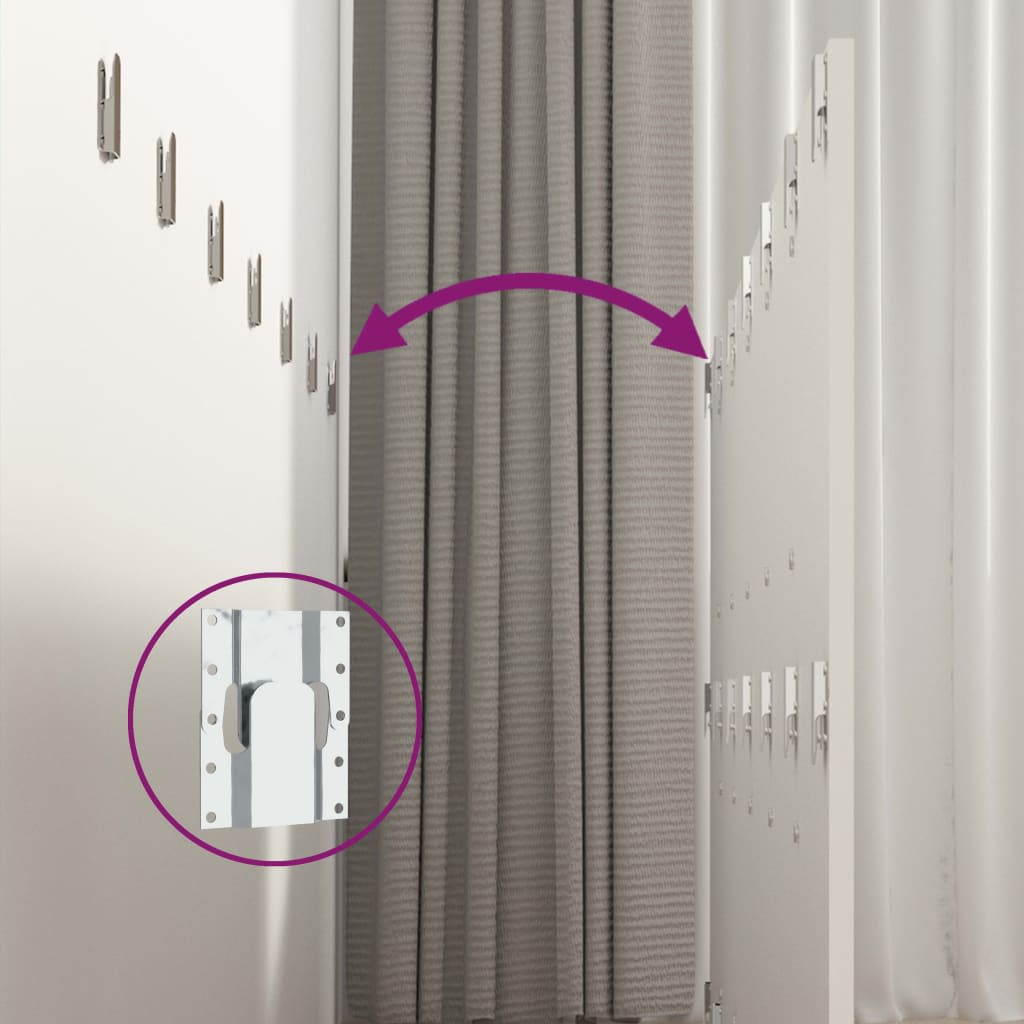 Testiera per Letto con Comodini in Legno Multistrato Bianco