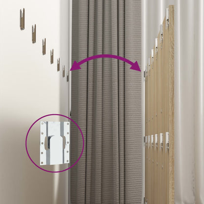 Testiera Letto con Comodini in Legno Multistrato Rovere Sonoma