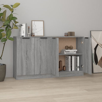 Credenze 2 pz Grigio Sonoma 60x30x70 cm in Legno Multistrato - homemem39