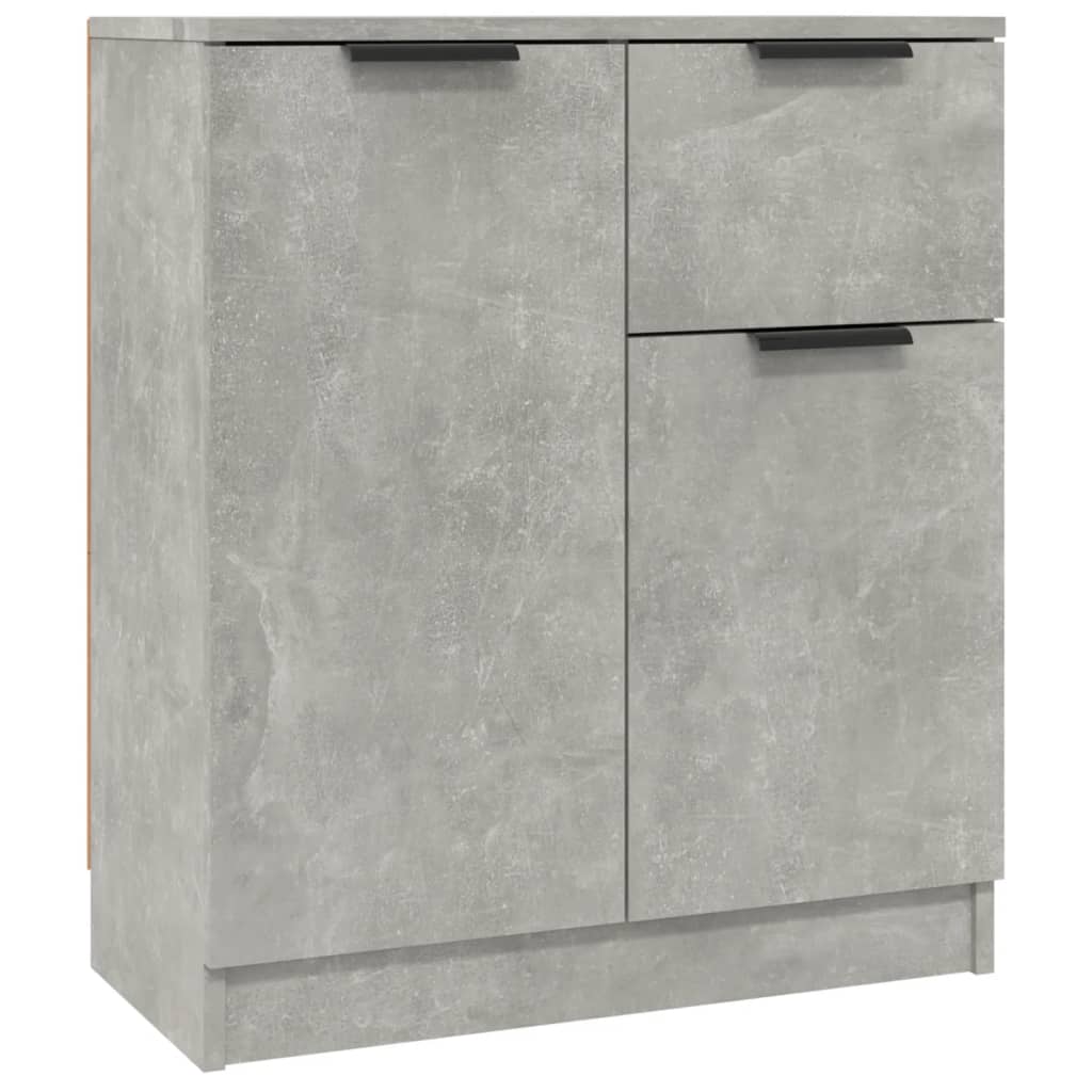 Credenze 2 pz Grigio Cemento 60x30x70 cm in Legno Multistrato - homemem39