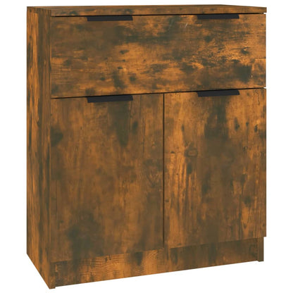Credenze 3 pz Rovere Fumo in Legno Multistrato