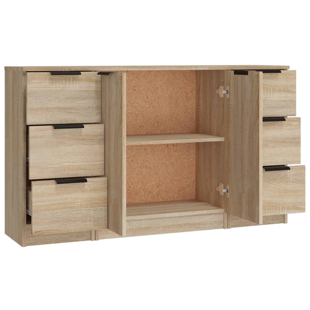 Credenze 3 pz Rovere Sonoma in Legno Multistrato - homemem39