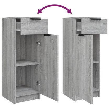 Set Mobili da Bagno 3 pz Grigio Sonoma in Legno Multistrato