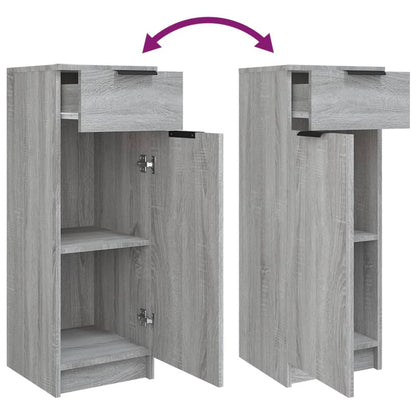 Set Mobili da Bagno 4 pz Grigio Sonoma in Legno Multistrato