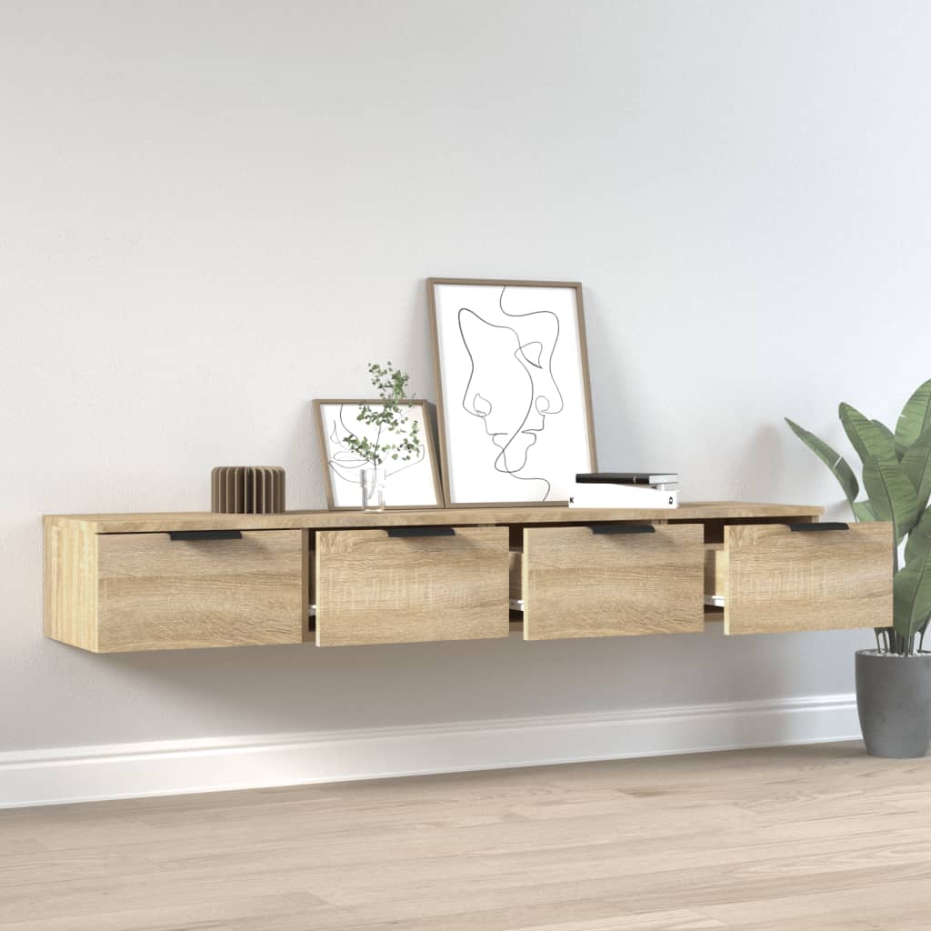 Mobili Pensili 2 pz Rovere Sonoma 68x30x20 cm Legno Multistrato | homemem39