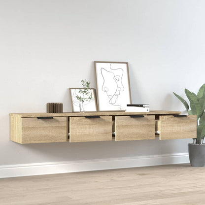 Mobili Pensili 2 pz Rovere Sonoma 68x30x20 cm Legno Multistrato | homemem39