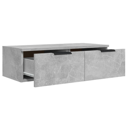 Mobili Pensili 2 pz Grigio Cemento 68x30x20cm Legno Multistrato | homemem39