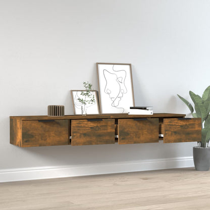 Mobili Pensili 2 pz Rovere Fumo 68x30x20 cm Legno Multistrato | homemem39