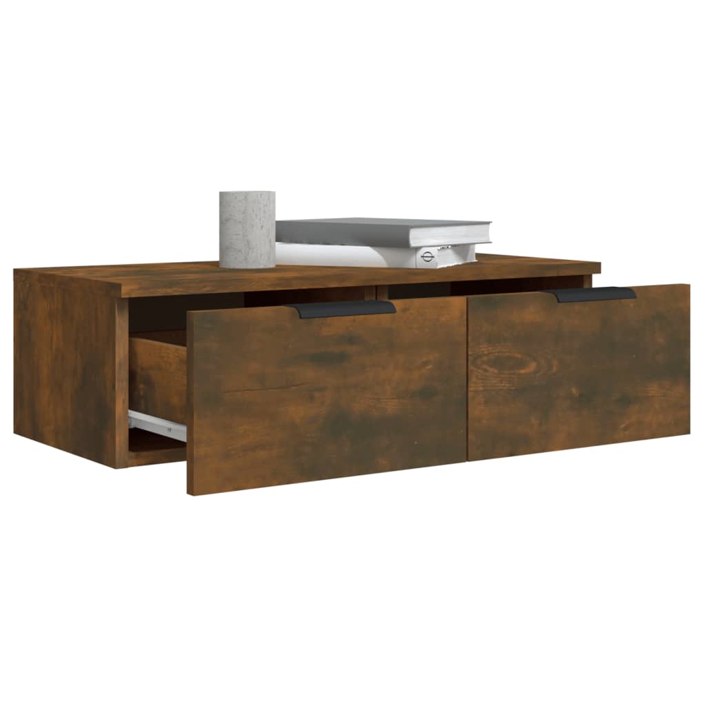 Mobili Pensili 2 pz Rovere Fumo 68x30x20 cm Legno Multistrato | homemem39