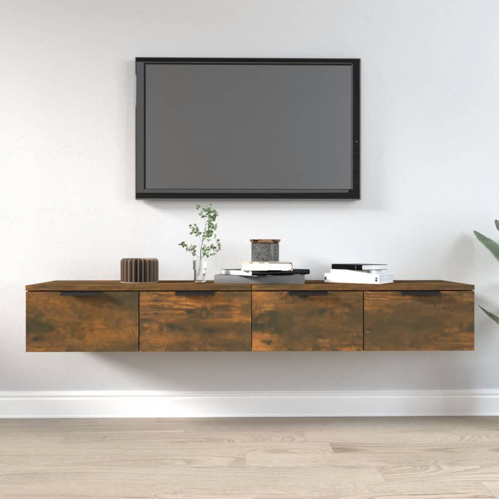 Mobili Pensili 2 pz Rovere Fumo 68x30x20 cm Legno Multistrato | homemem39