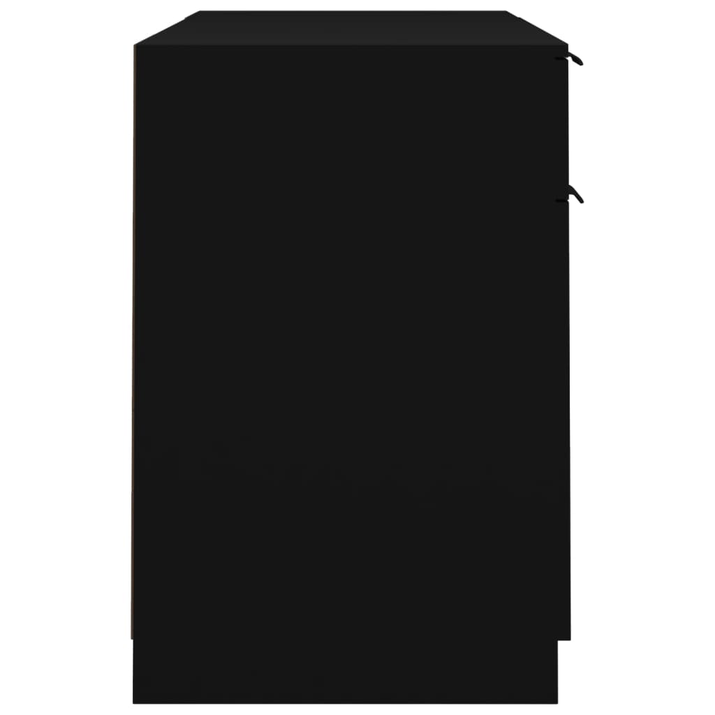 Scrivania con Mobile Laterale Nero in Legno Multistrato - homemem39