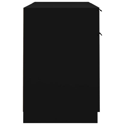 Scrivania con Mobile Laterale Nero in Legno Multistrato - homemem39