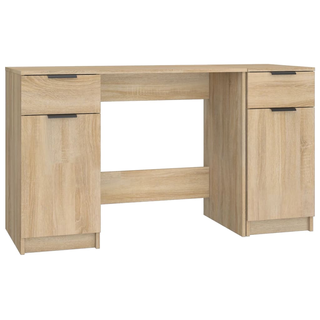 Scrivania con Mobile Laterale Rovere Sonoma Legno Multistrato - homemem39