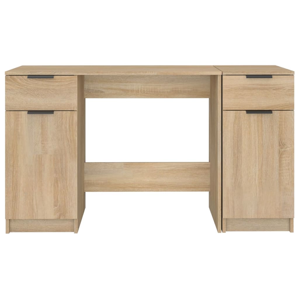 Scrivania con Mobile Laterale Rovere Sonoma Legno Multistrato - homemem39