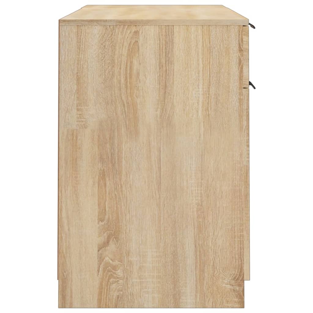 Scrivania con Mobile Laterale Rovere Sonoma Legno Multistrato - homemem39