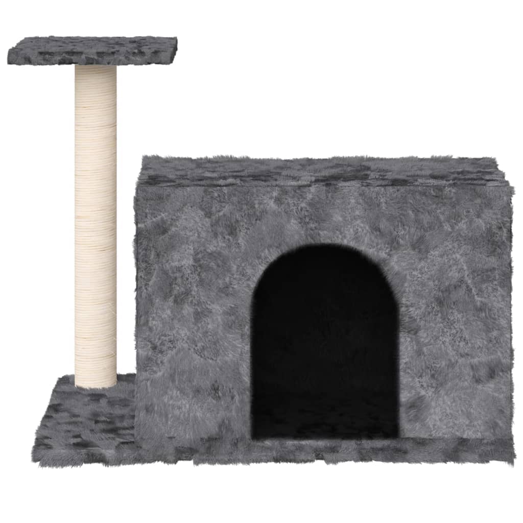 Albero per Gatti con Tiragraffi in Sisal Grigio Scuro 51 cm - homemem39