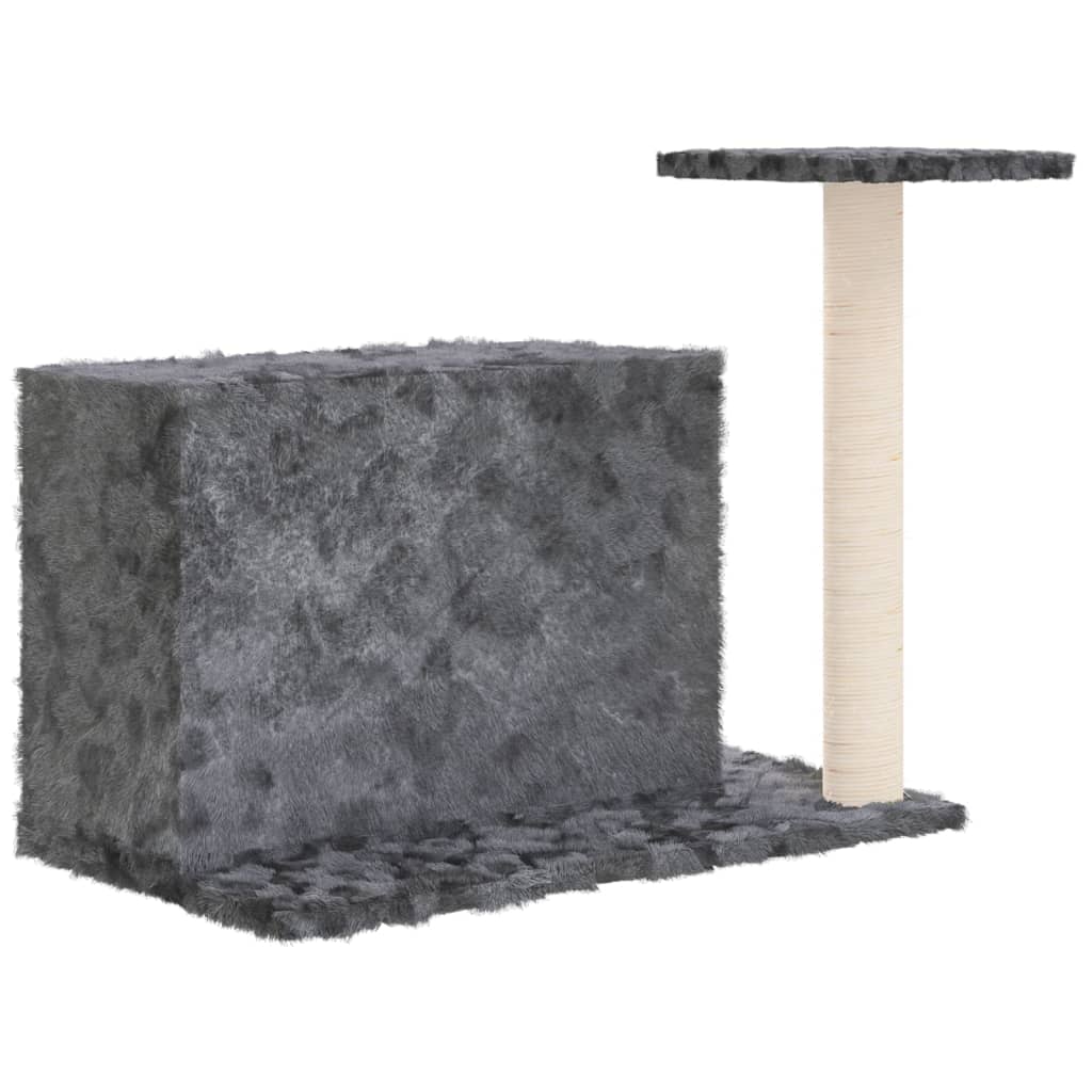 Albero per Gatti con Tiragraffi in Sisal Grigio Scuro 51 cm - homemem39