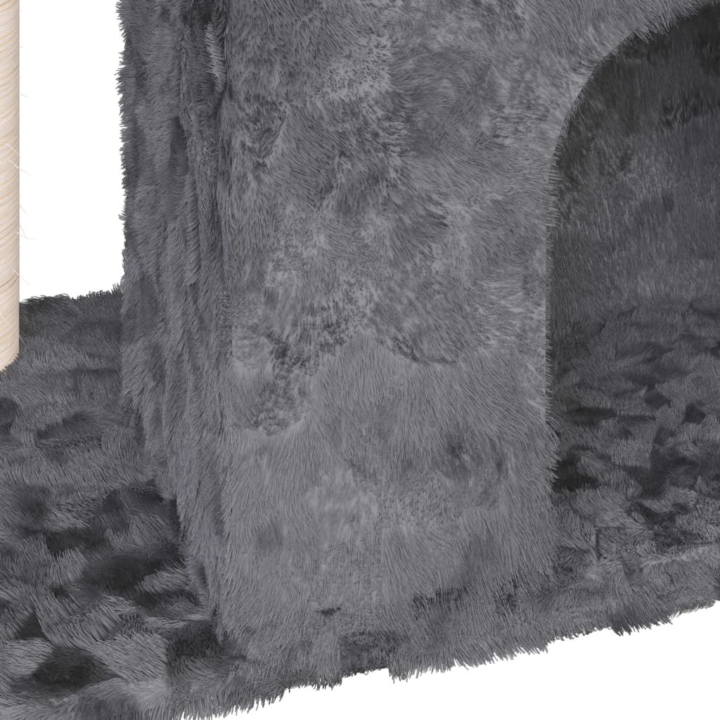 Albero per Gatti con Tiragraffi in Sisal Grigio Scuro 51 cm - homemem39