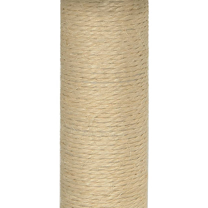 Albero per Gatti con Palo Tiragraffi in Sisal Crema 74 cm - homemem39