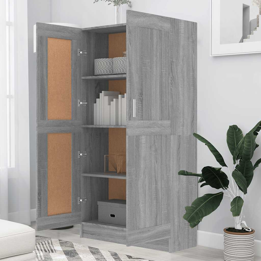 Libreria Grigio Sonoma 82,5x30,5x150 cm in Legno Multistrato | homemem39