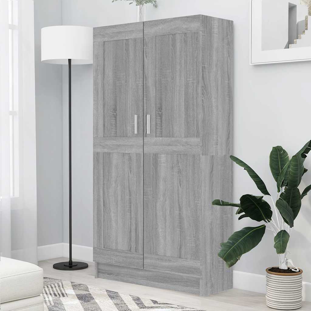 Libreria Grigio Sonoma 82,5x30,5x150 cm in Legno Multistrato | homemem39