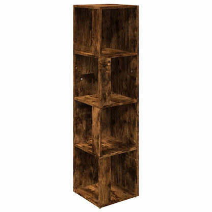 Scaffale Angolare Rovere Fumo 33x33x132 cm Legno Multistrato | homemem39