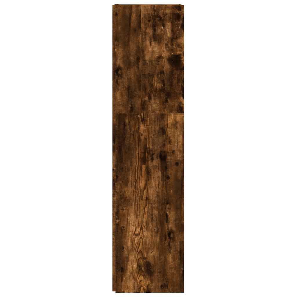 Scaffale Angolare Rovere Fumo 33x33x132 cm Legno Multistrato | homemem39