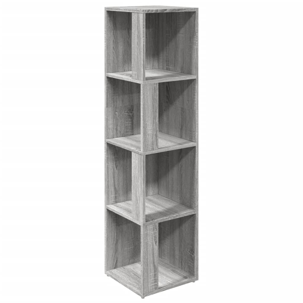 Scaffale Angolare Grigio Sonoma 33x33x132 cm Legno Multistrato | homemem39