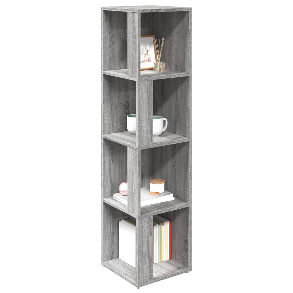 Scaffale Angolare Grigio Sonoma 33x33x132 cm Legno Multistrato | homemem39